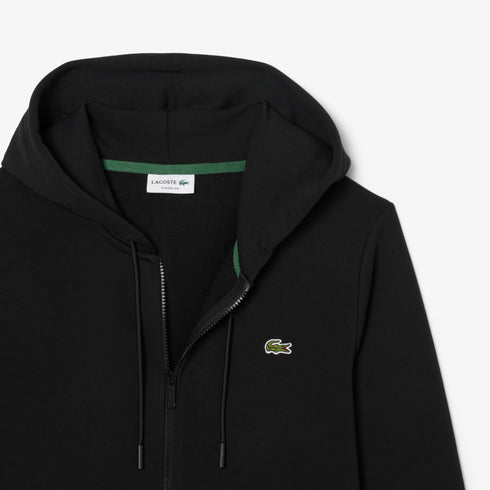 LACOSTE Classic Fit Zip-Up Fleece Sweatshirt Mens Apparel
